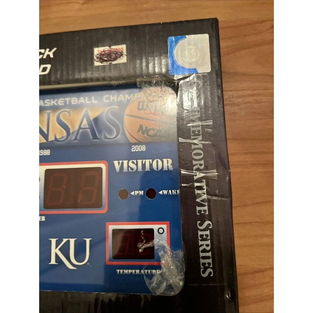 Kansas University Jayhawks Digital Alarm Clock Scoreboard Multi-Color